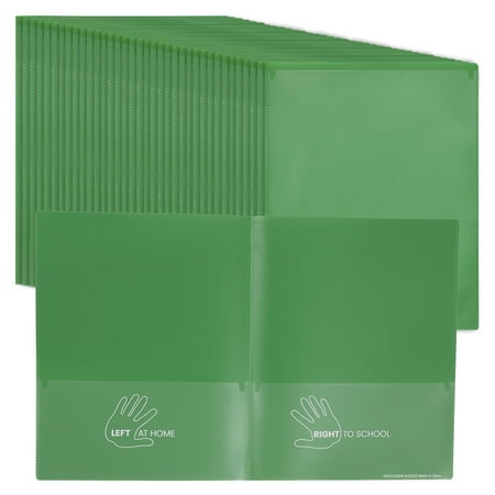 ECR4Kids 2-Pocket Parent-Teacher Classroom Communication Folder, Green, 36-Piece
