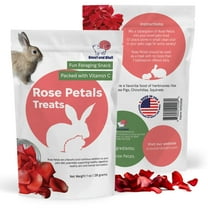 Snout and Shell Rose Petals Treats – Natural Snack for Rabbits, Guinea Pigs & Chinchillas – Vitamin C & Digestive Support, 1 oz