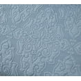 thumbnail image 4 of Chezmoi Collection Frederick 3-Piece Lightweight Cooling Quilt Set, Bamboo Fiber Medallion Embroidery Quilted Coverlet Set (King, Blue), 4 of 8