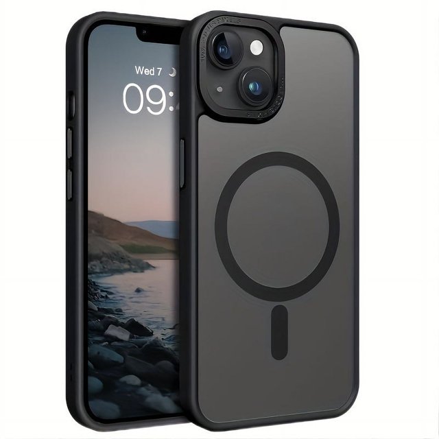 Ultra-Slim Matte Texture Phone Case - Shockproof, Wireless Charging Compatible, and Sleek Design for iPhone 12/13/14/15 with Precise Cutouts and Raised Edges for Enhanced Protection