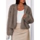 thumbnail image 3 of Abrigo PRETTYGARDEN 2025 de Piel Sintética Esponjosa Corto Taupe Talla L, 3 of 8
