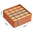 thumbnail image 2 of 1 Pack Sock Underwear Drawer Organizer Dividers, 20Cell Fabric Foldable Cabinet Closet Organizers and Storage Boxes for Storing Socks, Panties, Ties（Red）, 2 of 3