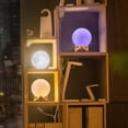 thumbnail image 2 of 3D Moon Lamp 16 Colors LED Night Light with Stand & Remote/Touch Control, Timer, Birthday Gift for Kids, Room Decor, 2 of 5
