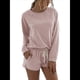 thumbnail image 3 of Conjunto Deportivo de Dos Piezas para Mujer, Traje Informal de Gran Tamaño, Ropa Deportiva, Ropa de Otoño. Rosa XL, 3 of 8