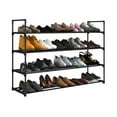 thumbnail image 2 of Home-Complete 4-Tier Space Saving Shoe Organizer, Black, Holds up to 20-Pairs of Shoes, 2 of 6