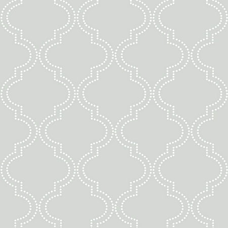 Grey Quatrefoil Peel And Stick Wallpaper, Peel and stick to apply, pull up to remove By (The Best Way To Remove Wallpaper)