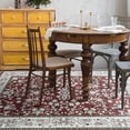 thumbnail image 4 of Jamfeel Area Rugs Vintage Floral Printed Washable Rugs Soft Low Pile Non Slip Carpet for Living Room 6'x9'Red, 4 of 6