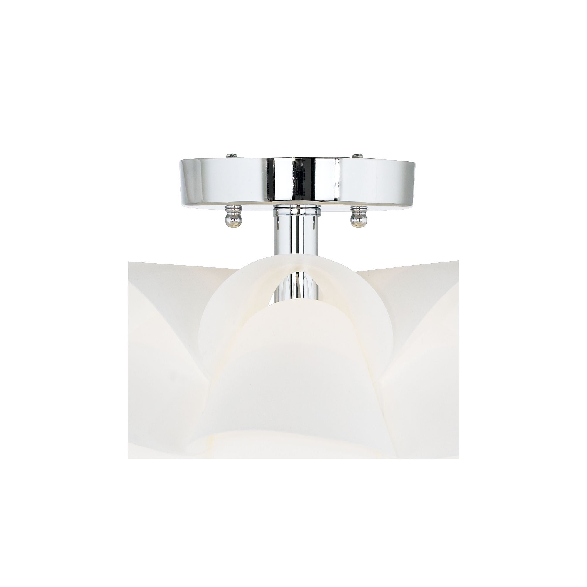 Possini Euro Design Modern Ceiling Light Semi Flush Mount Fixture 15 3/4" Wide White Flower for Bedroom Kitchen Living Room Hallway Bathroom House