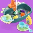 thumbnail image 2 of Sink Toy Set Assorted 16PCS Electric Kitchen Sink Playset Dishwasher Pretend Toy, 2 of 10