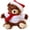 White, variant on Made By Aliens Customize Shirt Xmas Soft Mocha Chocolate Beige Teddy Bear, Christmas Hat and Scarf Stuffed Animal Holiday Toys Custom Accessories–A Perfect Toy Gift for Kids 6 Inch (Chocolate-Green)