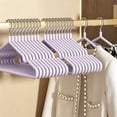 thumbnail image 4 of Heavy Duty Clothes Hanger Set, Non Slip Hangers with Steel Core for Shirts, Coats, Jackets, Trousers and Dresses, Space Saving Wardrobe Organization and Storage, 5 Pack, 4 of 5