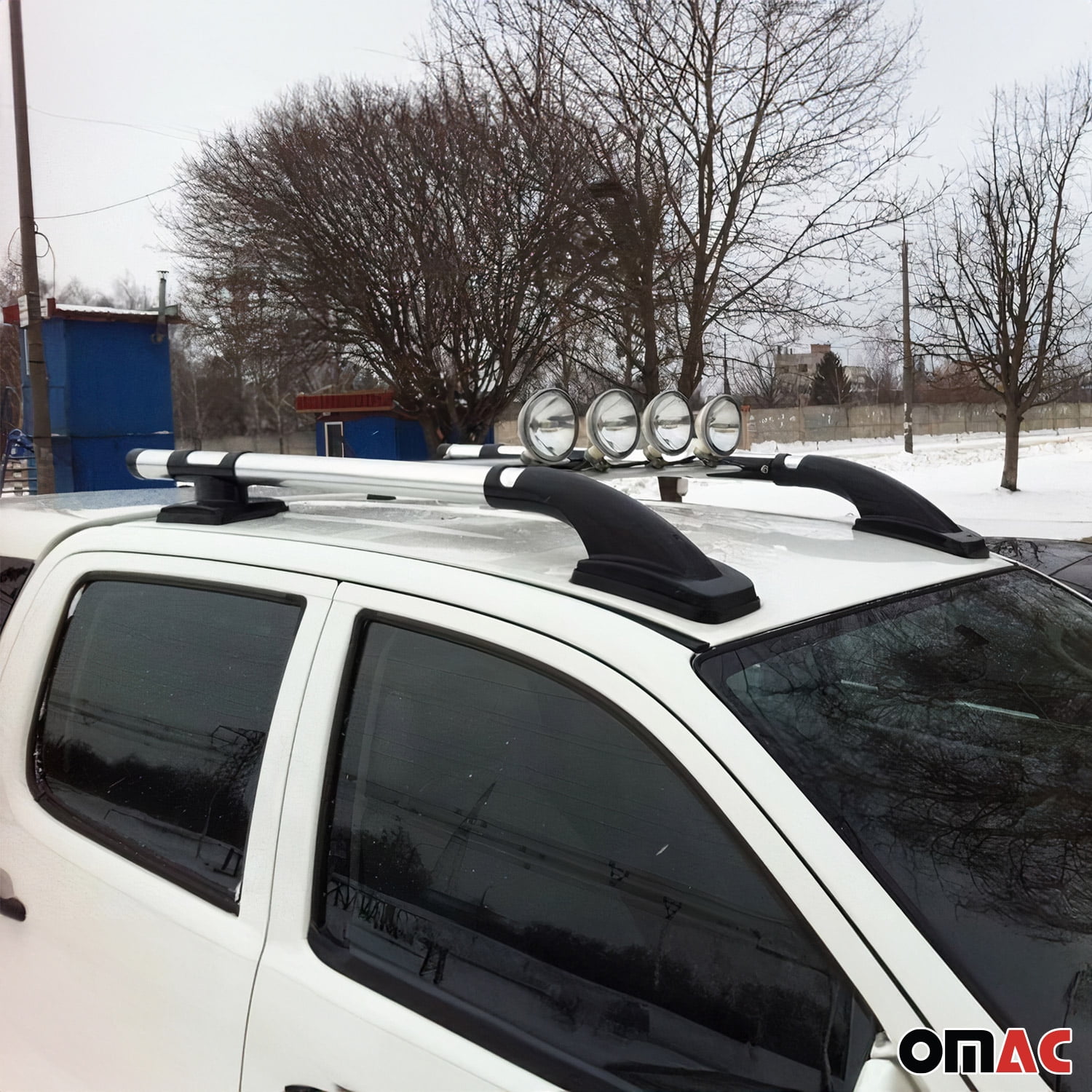 Top Roof Rack Side Rails Bars Silver Set for Nissan Navara D40