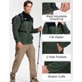 thumbnail image 4 of Pioneer Camp Fleece Jacket Men,Lightweight Full Zip Fleece Jacket Polar Windproof Winter Climbing Outwear Coat with Pocket, 4 of 5