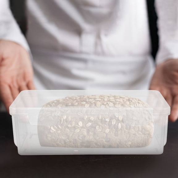 WRITWAA 2-Pack Airtight Bread Storage Containers with Lids, Plastic Bread Keeper Boxes for Kitchen Countertop Organization and Freshness