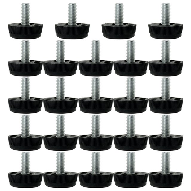 Unique Bargains M8 x 17 x 30mm Meubles Plané Pieds de Réglage de la Tige Filetée Protecteur de Sol pour la Jambe de Table 24pcs