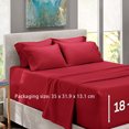 thumbnail image 2 of Juego de ropa de cama con bolsillo extra profundo para dormitorio, hogar, apartamento, hotel, dormitorio, oficina, interior, burdeos, microfibra, tamaño king, 6 piezas, 2 of 5