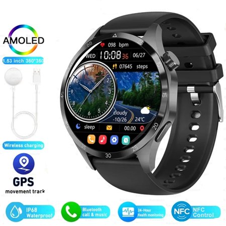 GT4 Pro Men's Smart Watch (Answer Phone/Dial) Full Touch Screen, Fitness Sports Tracker IP67 Waterproof Android/IOS Smart Watch