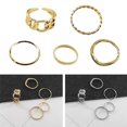 thumbnail image 2 of 5PCS Knuckle Rings Set Delicate Fashion Joint Finger Rings Nail Rings Jewelry, 2 of 10