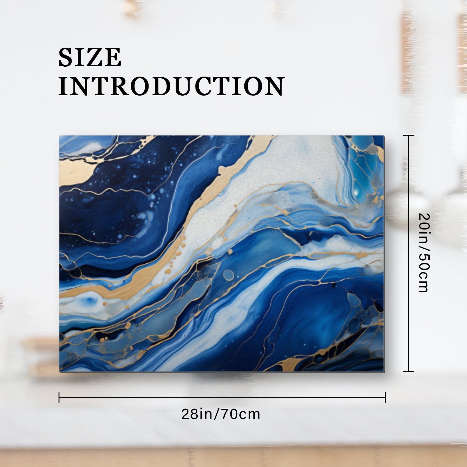 Stove Cover For Glass Top Electric Stove, Abstract Blue Marble Print Square Foldable Kitchen Coooktop Protecor Mat, Decoration Waterproof Pad for Kitchen RV(28×20 Inch)