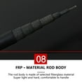 thumbnail image 1 of facefd 37 Tone Fiberglass Fishing Stream Rods Light and Rigid Rod Body for River Pond Fishing Using, 1 of 9