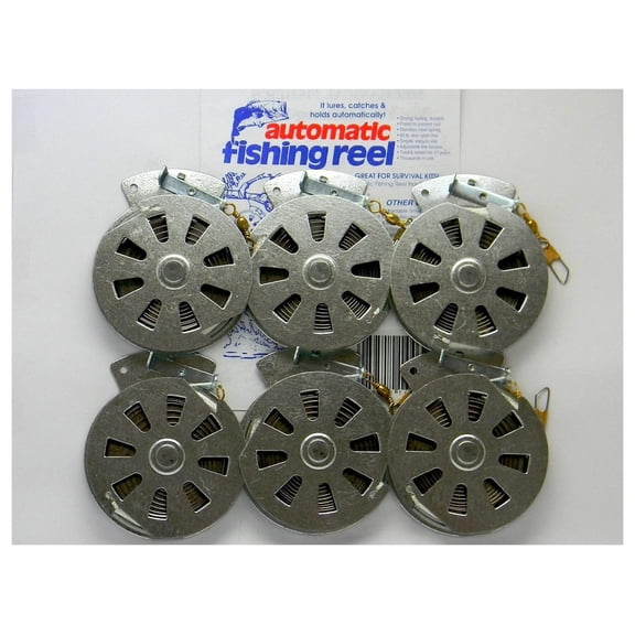 6 Mechanical 's Yo Yo Fishing Reels -Package of 1/2 Dozen- Yoyo Fish Trap -(Flat Trigger Model)