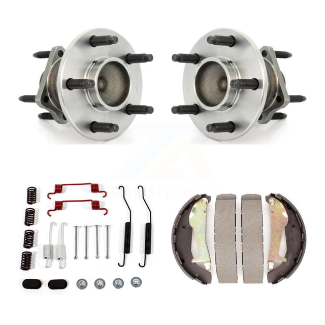 Transit Auto Frein Arrière à Tambour Chaussure et Matériel et Kit d'Assemblage de Roulement de Moyeu de Roue pour Voiture Chevrolet Cobalt 2009-2010 Freins Arrière avec 4 Roues ABS avec 5 Roues à Crampons - Côté Gauche Droit K7D-100838