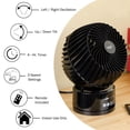 thumbnail image 2 of Comfort Zone 6" Oscillating, Digital Touch Portable Desk Fan with Remote, Timer, and Adjustable Tilt, Black, 2 of 15