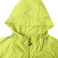 thumbnail image 4 of Zivyakyro Rain Wind Breaker Jackets Mens Long Sleeve Lightweight Workout Zip up Hooded Jacket Colorblock Sun Protection Yellow S, 4 of 9