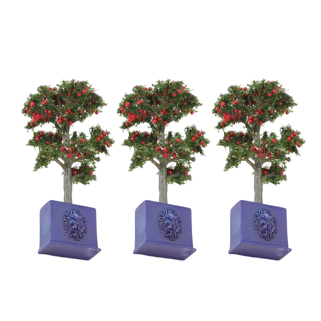 Fruit Tree Model, Rich Color Long Service Life Fade Resistant 1:12 Miniature Dollhouse Plants Resin For Dollhouse Decoration