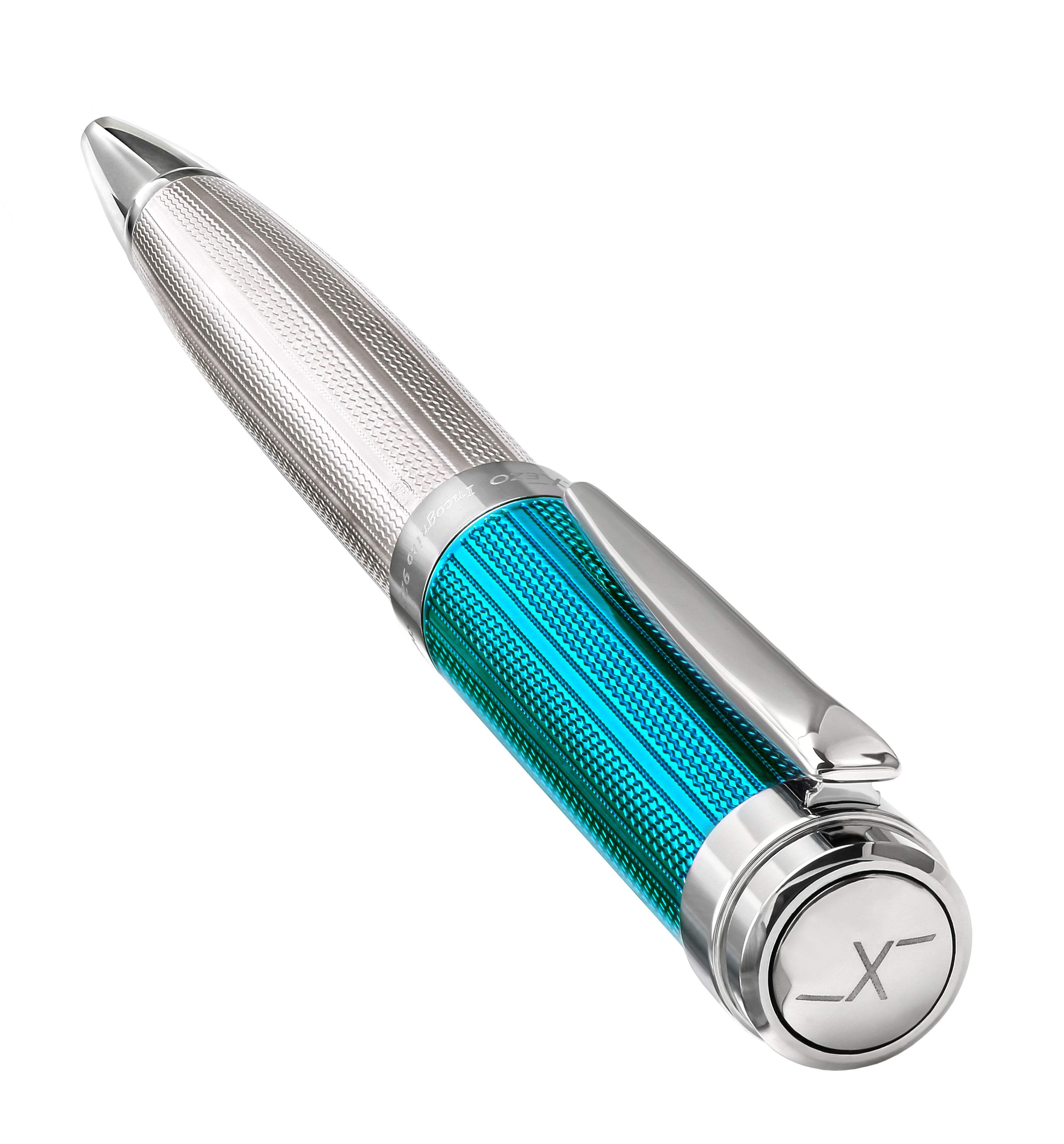 Xezo Xezo Incognito™ 925 Sterling Silver Ballpoint Pen - Azure Blue