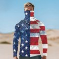 thumbnail image 1 of Viluyesy Men's Printed Lightweight UV Protection Hoodie, Quick Dry Breathable Rash Guard Long Sleeve Shirt with Face Mask B Multicolor L, 1 of 6