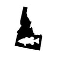 thumbnail image 1 of Idaho Bass Sticker Decal Die Cut - Self Adhesive Vinyl - Weatherproof - Made in USA - Many Color and Sizes - state shaped largemouth sport fishing fish id, 1 of 6