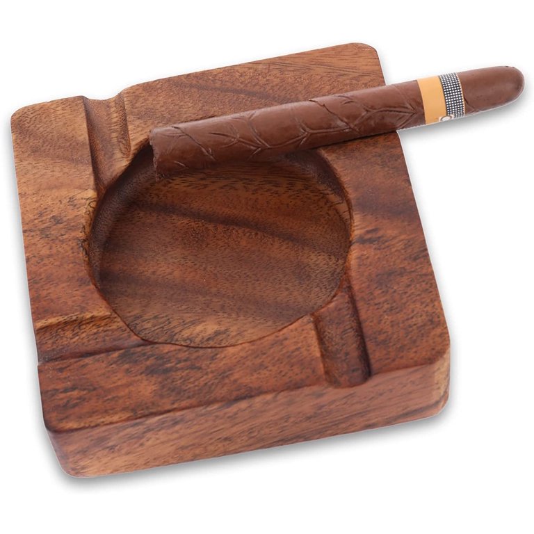 Cool Cigar Ashtrays for Outdoor or Indoor Homgreen Square Wooden