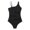 Black, variant on AOOCHASLIY 2022 Popular Women Sexy With Chest Pad Without Underwire Patchwork Strap Shoulder Splicing Yarn Mesh Bikini One-piece Swimsuit