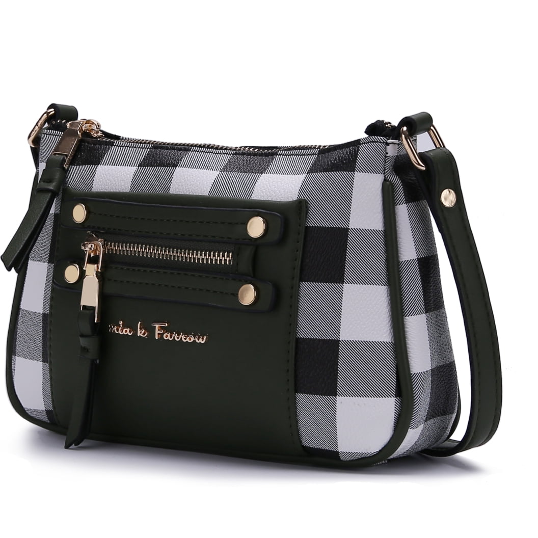 MKF Collection Elliana Checkered Crossbody Bag by Mia K. Farrow