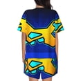 thumbnail image 3 of Lsque Geometry Dash Women's Short-Sleeved Pajama Set - 2 Piece Soft and Lightweight Sleepwear Set-4X-Large, 3 of 9