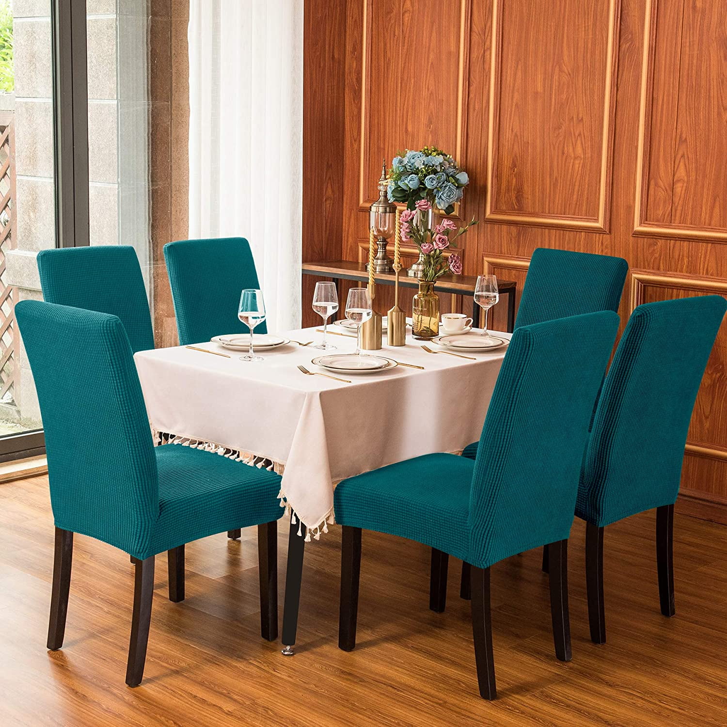 Dining table kursi cover hot sale