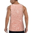 thumbnail image 3 of Fotbe Rose Gold Glitter Pattern Men's Quick Dry Workout Tank Top Gym Muscle Tee Fitness Bodybuilding Sleeveless T Shirt Breathable Workout Shirt-Large, 3 of 9
