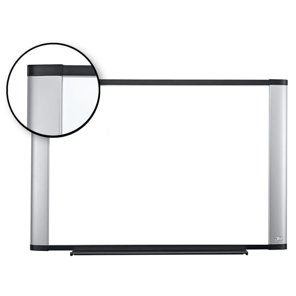 3M Dry Erase Board, 36 in x 24 in, Widescreen Aluminum Frame