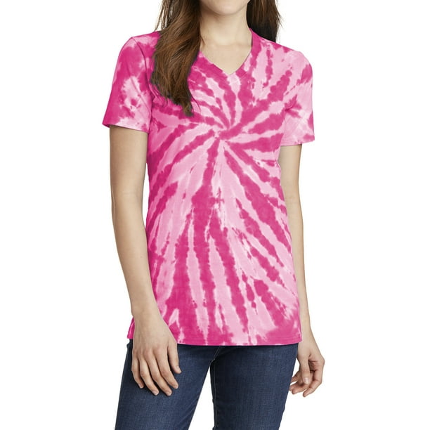 Mafoose - Mafoose Women's Tie-Dye V-Neck Tee Pink 3X-Large - Walmart ...