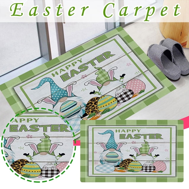 Fiudx Artículos en oferta con ofertas flash Felpudos de bienvenida para el día de Pascua Alfombras para el hogar Decoración Alfombra para sala de estar