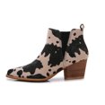 thumbnail image 4 of Wooden Heel Short Chelsea Ankle Boots (Cow Beige, 7), 4 of 4