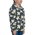 thumbnail image 5 of Kdxio Lilies Flowers Pattern Kids Boys Girls Zip Up Hoodie 3D Printed Hooded Sweatshirt Hoody Coat with Pocket 7-12 Y-Medium, 5 of 6
