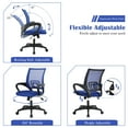 thumbnail image 7 of CL.HPAHKL Ergonomic Task Office Chair, Mesh Computer Chair with Lumbar Support Adjustable Mid Back Swivel Rolling Chair with Armrests, Ideal for Home Office & Study, Blue, 7 of 7