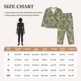 thumbnail image 4 of Haiem Tropical Plants Green Pattern Women’s Long-sleeve Sleepwear,Sleepwear Set,2-piece Loungewear Set,Soft PJs Comfy Nightwear with Pockets-XX-Large, 4 of 7