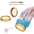 thumbnail image 5 of 24 PCS Mason Jars Lids and Bands for Regular Mouth, Canning Jar Lids & Rings for Ball Mason Jars - Leakproof Storage Can Covers Caps and Rings Disc with Silicone Seals, Gold, 5 of 5