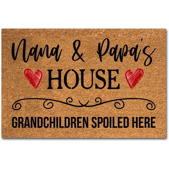 Nana & Papas House Mats for Front Door Entry Front Porch Doormat Non-Slip Carpet Rugs Floor Mat Decorative for Home Bathroom Kitchen Indoor 18x30 Inch