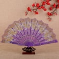 thumbnail image 3 of CSChome Bronzing Butterflies Folding Fan Bronzing Butterflies Folding Hand Fan: Elegant Tassel, Catwalks Dance Performance Props, 3 of 7