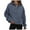 Blue, variant on XIOANU Womens Hoodies Half Zip Long Sleeve Baggy Hooded Sweatshirt Solid Color Long Sleeve Pleasure Pocket Hoodie