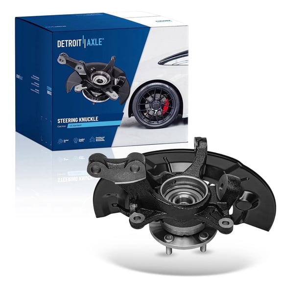 Detroit Axle - Front Right Steering Knuckle for 13-16 Toyota Avalon, Passenger Side Steering Knuckle & Wheel Bearing Hub Assembly 2013 2014 2015 2016 Replacement